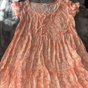 True Craft peach/Orange Floral Dress